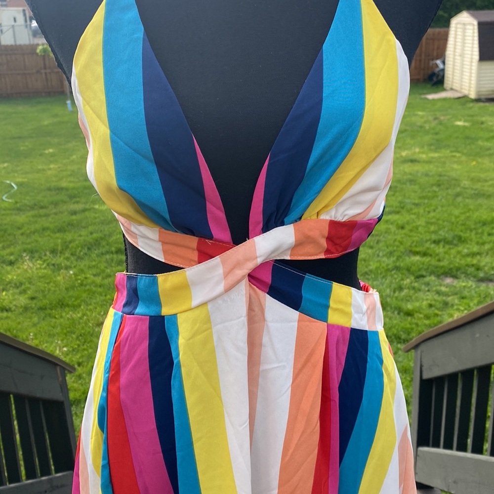 🌻Bright color stripe maxi dress 🌺 - Picture 6 of 7